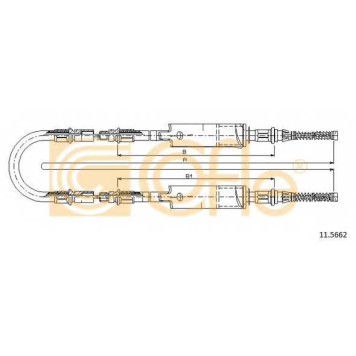Трос стояночной тормозной системы COFLE 92.11.5662 / 11.5662