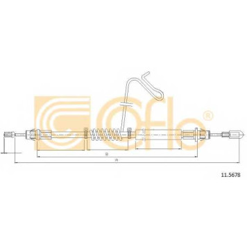 Трос стояночной тормозной системы COFLE 92.11.5678 / 11.5678