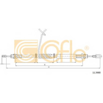 Трос стояночной тормозной системы COFLE 92.11.5680 / 11.5680