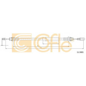 Трос стояночной тормозной системы COFLE 92.11.5681 / 11.5681