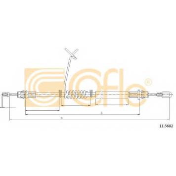 Трос стояночной тормозной системы COFLE 92.11.5682 / 11.5682