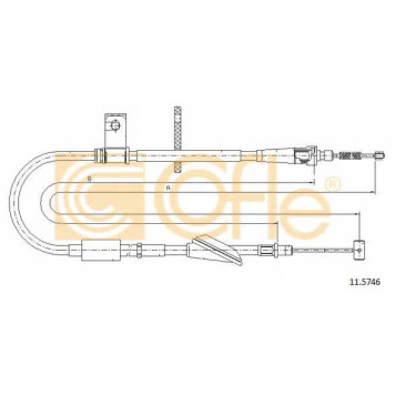 Трос стояночной тормозной системы COFLE 92.11.5746 / 11.5746