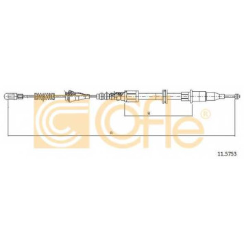 Трос стояночной тормозной системы COFLE 92.11.5753 / 11.5753