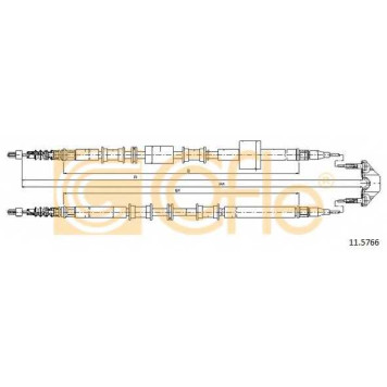 Трос стояночной тормозной системы COFLE 92.11.5766 / 11.5766