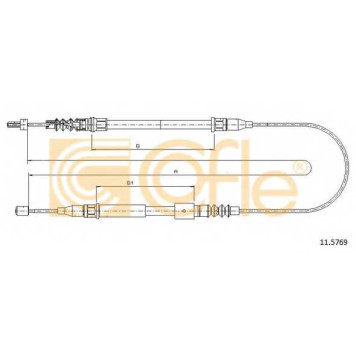 Трос стояночной тормозной системы COFLE 92.11.5769 / 11.5769
