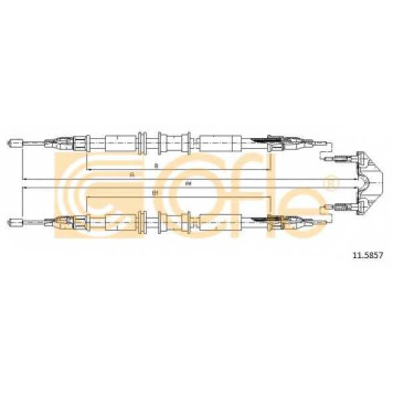 Трос стояночной тормозной системы COFLE 92.11.5857 / 11.5857