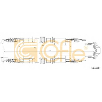Трос стояночной тормозной системы COFLE 92.11.5858 / 11.5858