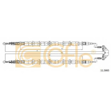 Трос стояночной тормозной системы COFLE 92.11.5865 / 11.5865