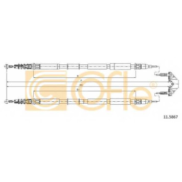 Трос стояночной тормозной системы COFLE 92.11.5867 / 11.5867