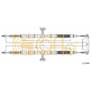 Трос стояночной тормозной системы COFLE 92.11.5944 / 11.5944
