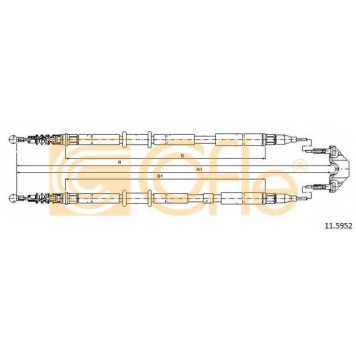 Трос стояночной тормозной системы COFLE 92.11.5952 / 11.5952