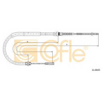 Трос стояночной тормозной системы COFLE 92.11.6025 / 11.6025