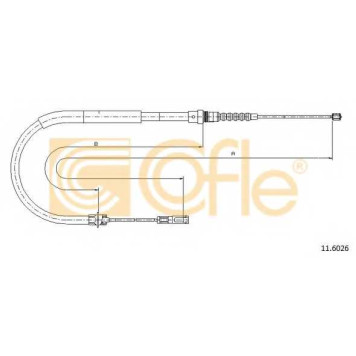 Трос стояночной тормозной системы COFLE 92.11.6026 / 11.6026