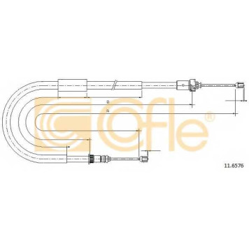 Трос стояночной тормозной системы COFLE 92.11.6576 / 11.6576