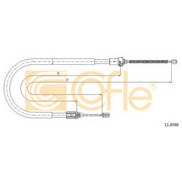 Трос стояночной тормозной системы COFLE 92.11.6586 / 11.6586