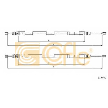 Трос стояночной тормозной системы COFLE 92.11.6771 / 11.6771