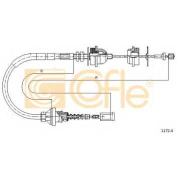 Трос управления сцеплением COFLE 92.1172.4 / 1172.4