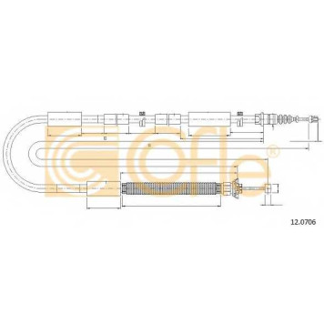 Трос стояночной тормозной системы COFLE 92.12.0706 / 12.0706