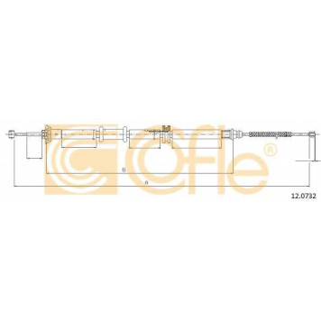 Трос стояночной тормозной системы COFLE 92.12.0732 / 12.0732