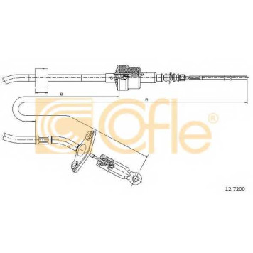 Трос управления сцеплением COFLE 92.12.7200 / 12.7200