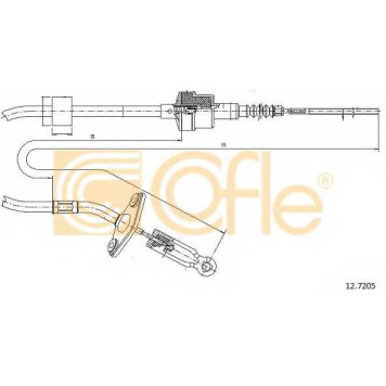 Трос управления сцеплением COFLE 92.12.7205 / 12.7205