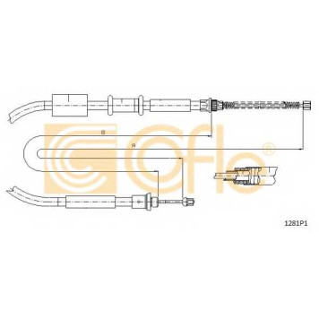 Трос стояночной тормозной системы COFLE 92.1281P1 / 1281P1
