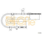 Трос стояночной тормозной системы COFLE 92.17.0002 / 17.0002
