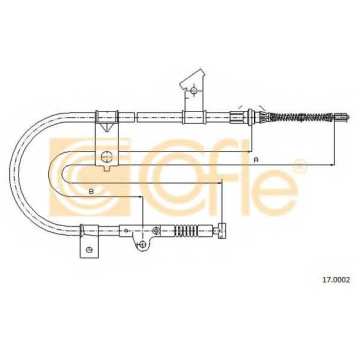 Трос стояночной тормозной системы COFLE 92.17.0002 / 17.0002