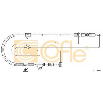 Трос стояночной тормозной системы COFLE 92.17.0003 / 17.0003