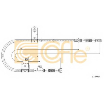 Трос стояночной тормозной системы COFLE 92.17.0004 / 17.0004