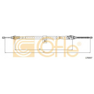 Трос стояночной тормозной системы COFLE 92.17.0007 / 17.0007
