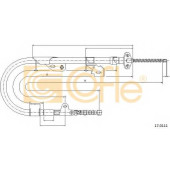 Трос стояночной тормозной системы COFLE 92.17.0111 / 17.0111