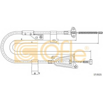 Трос стояночной тормозной системы COFLE 92.17.0121 / 17.0121