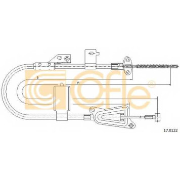 Трос стояночной тормозной системы COFLE 92.17.0122 / 17.0122