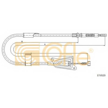 Трос стояночной тормозной системы COFLE 92.17.0123 / 17.0123