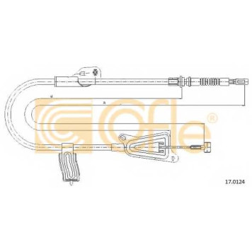 Трос стояночной тормозной системы COFLE 92.17.0124 / 17.0124