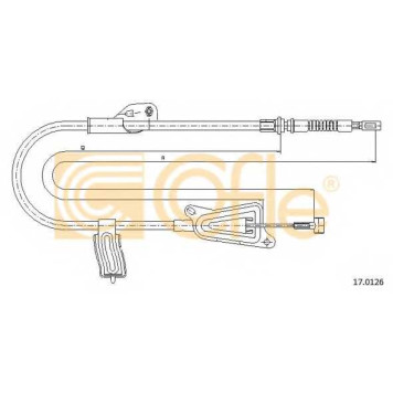 Трос стояночной тормозной системы COFLE 92.17.0126 / 17.0126