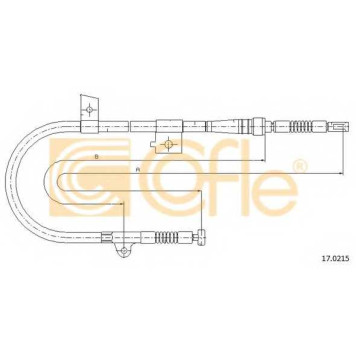 Трос стояночной тормозной системы COFLE 92.17.0215 / 17.0215
