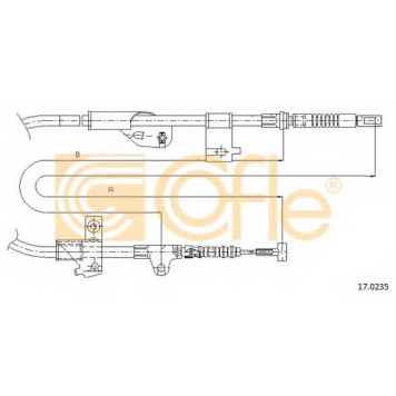 Трос стояночной тормозной системы COFLE 92.17.0235 / 17.0235