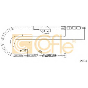 Трос стояночной тормозной системы COFLE 92.17.0236 / 17.0236