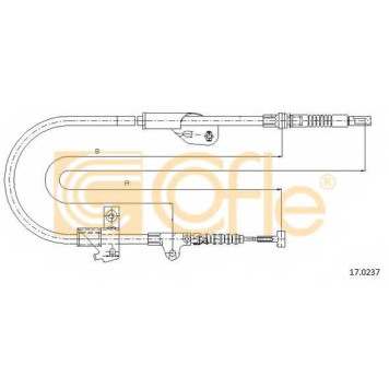 Трос стояночной тормозной системы COFLE 92.17.0237 / 17.0237