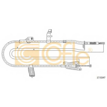 Трос стояночной тормозной системы COFLE 92.17.0247 / 17.0247