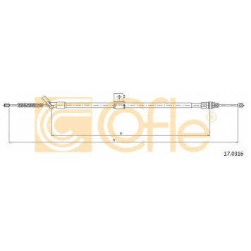 Трос стояночной тормозной системы COFLE 92.17.0316 / 17.0316