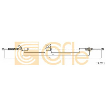 Трос стояночной тормозной системы COFLE 92.17.0321 / 17.0321