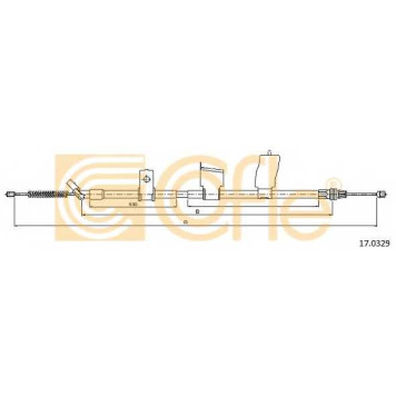 Трос стояночной тормозной системы COFLE 92.17.0329 / 17.0329