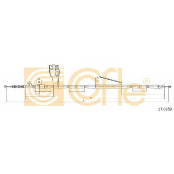 Трос стояночной тормозной системы COFLE 92.17.0369 / 17.0369