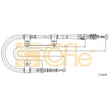 Трос стояночной тормозной системы COFLE 92.17.0578 / 17.0578