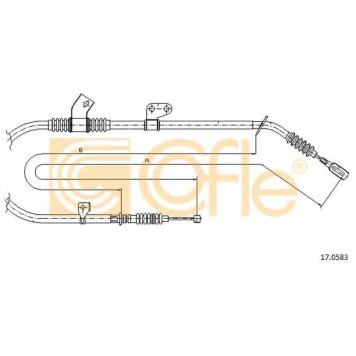 Трос стояночной тормозной системы COFLE 92.17.0583 / 17.0583