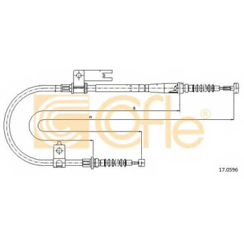 Трос стояночной тормозной системы COFLE 92.17.0596 / 17.0596