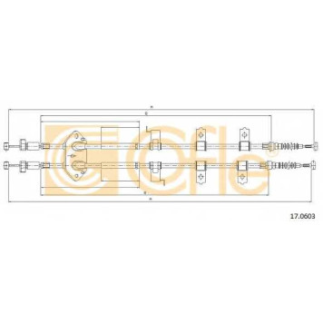 Трос стояночной тормозной системы COFLE 92.17.0603 / 17.0603